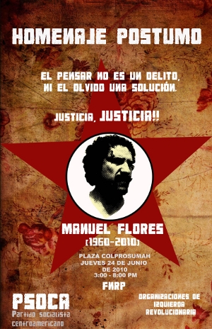 Homenaje póstumo al compañero Manuel Flores- PSOCA