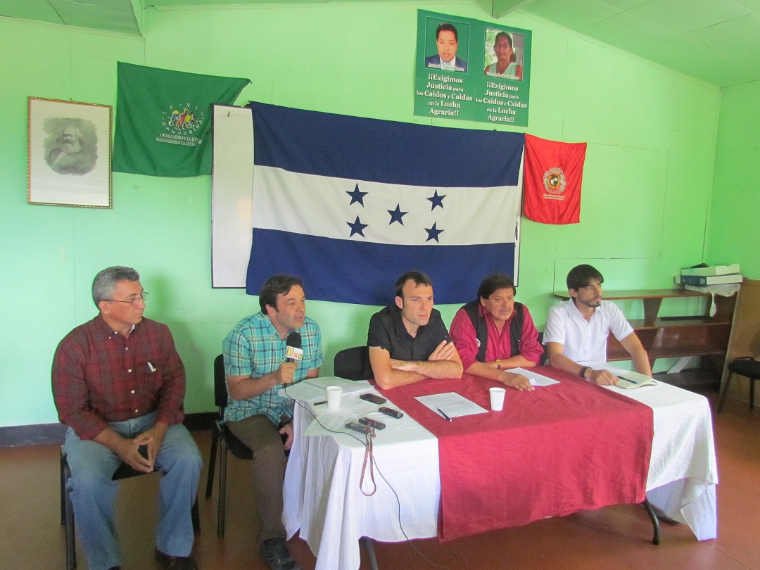 Delegación española muestra  su solidaridad con Rafael Alegría en  visita a Honduras