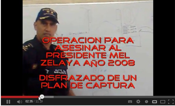 Filtran video del director de la policía planificando la captura del expresidente Zelaya